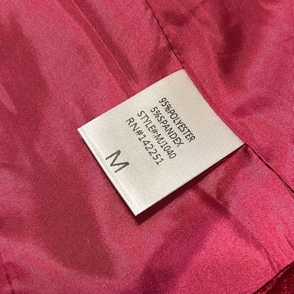 Love Letter Collection Velvet Jacket with Gold Zipper Detailing, Size Medium - Picture 6 of 7